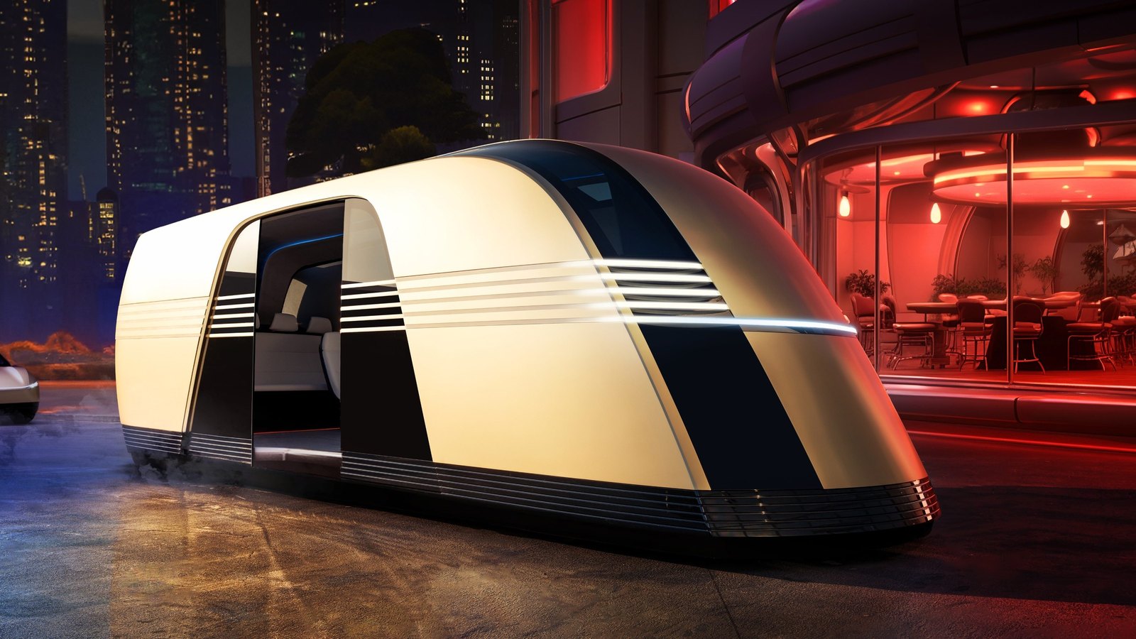 Tesla Robovan autonomous van from the 2024 We, Robot event